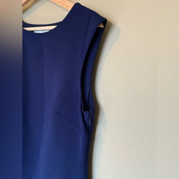 SACHIN & BABI Diana Mid Length Stretch Crepe Dress Navy NWT Size 6 - Picture 4 of 10